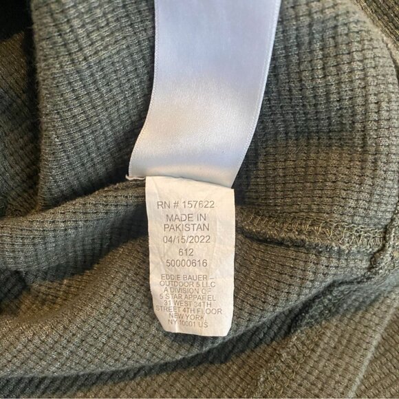 Eddie Bauer Mens Sweater Vest Large Dark Green Cotton Blend - Picture 4 of 4